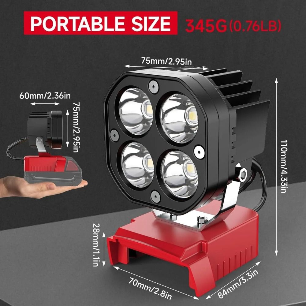 Power Tools For Construction - Éclairage de chantier 6500K, 6000LM pour