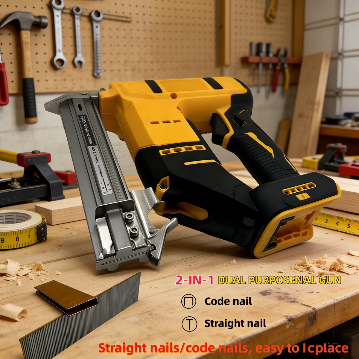 Staple Gun Electric - Pistolet à clous sans fil 2-en-1