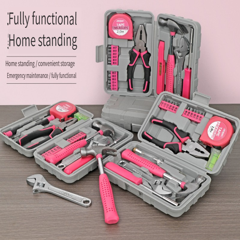 Power Tools Plumbing - Kit d'outils DIY rose 13 pièces