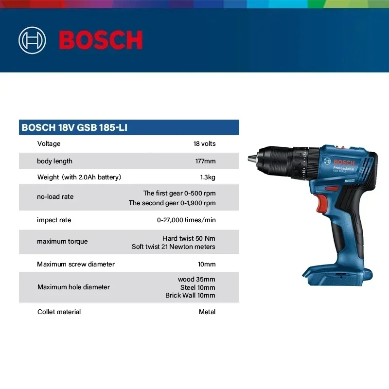 Perceuse à percussion sans fil - Power Tools Bosch avis et prix